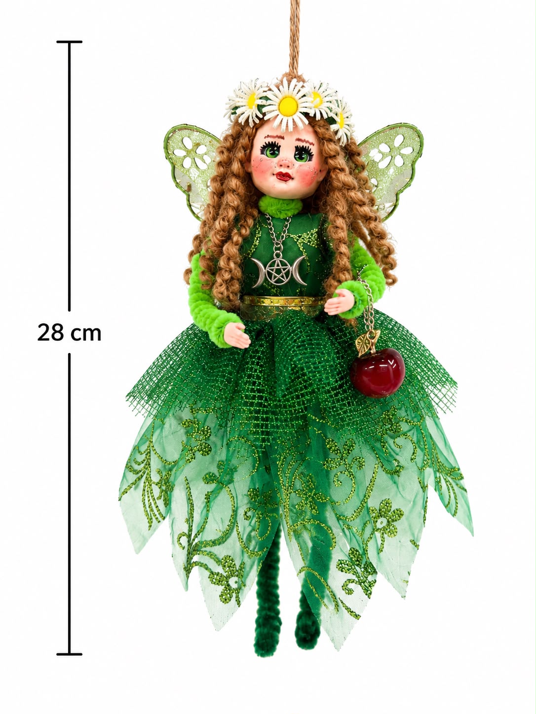 Hada porcelana fria - 28cm - verde