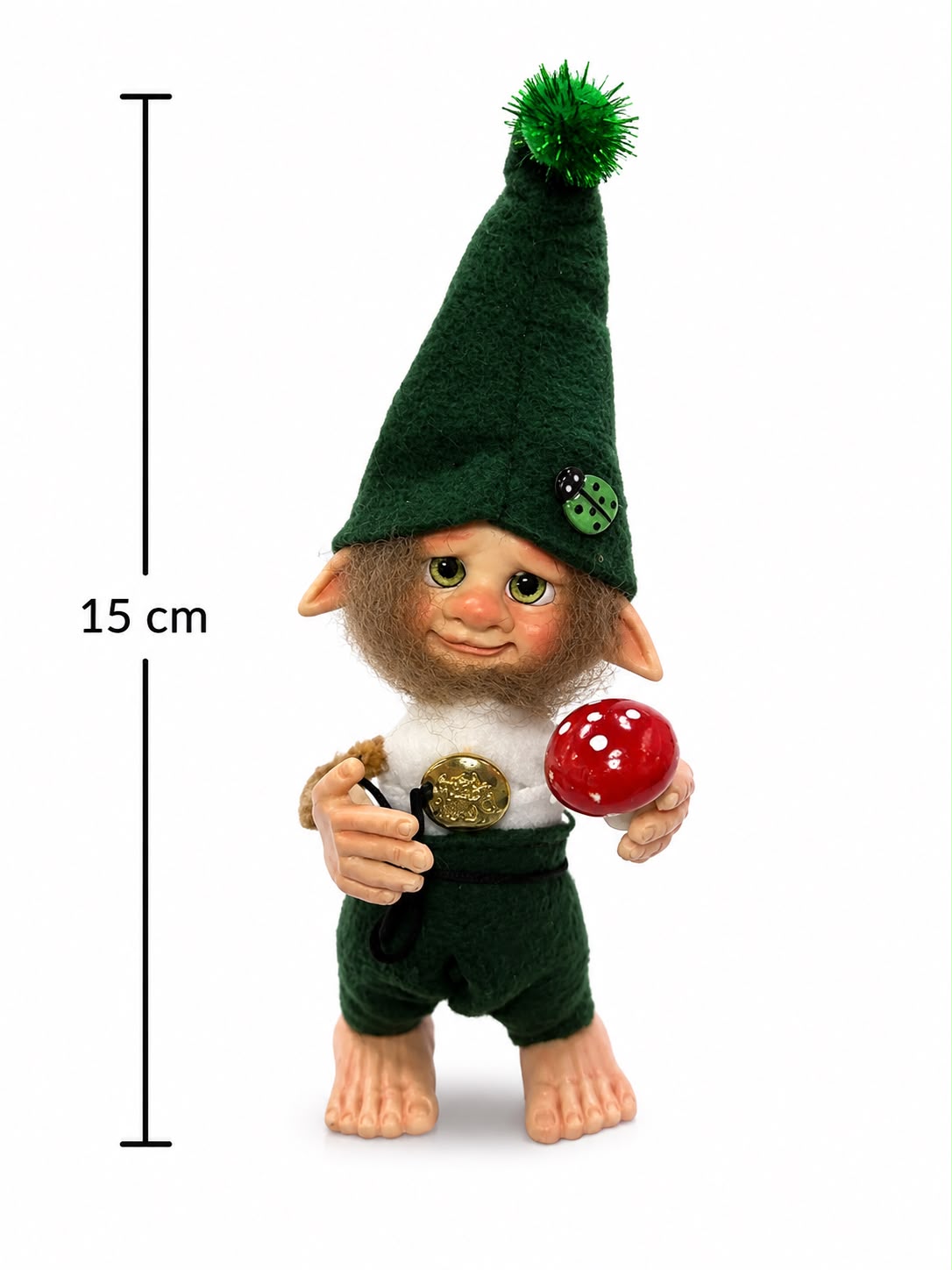 duende porcelana - 15cm - verde