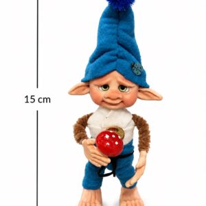 duende de porcelana - 15 cm - celeste