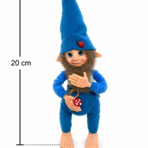 Duende azul de porcelana fría - 20 cm