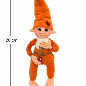 duende porcelana fría anaranjado - 20cm