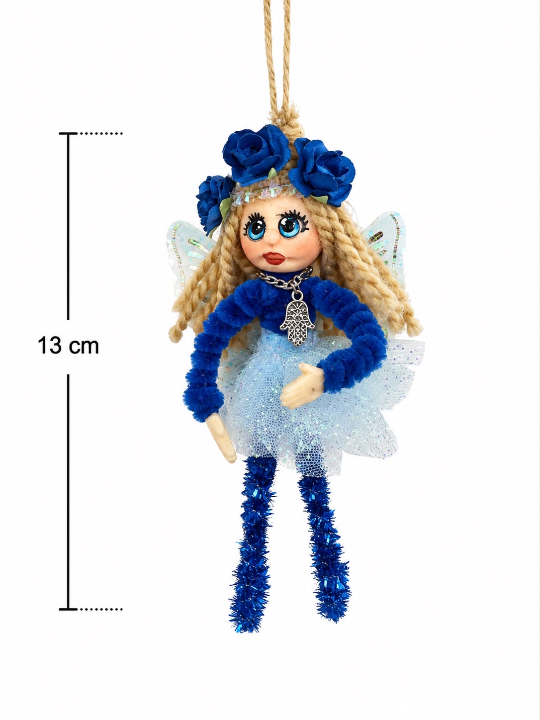 hada decorativa azul - 13 cm