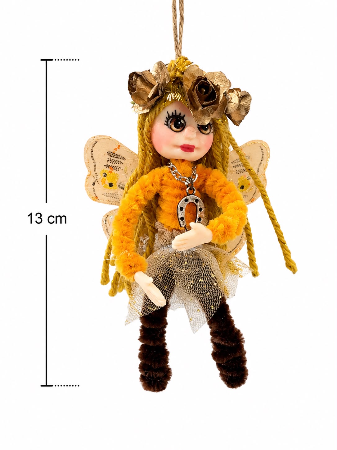 hada de porcelana fría - naranja - 13cm