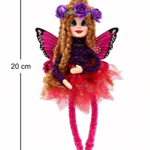 hada decorativa porcelana - 20cm - fucsia